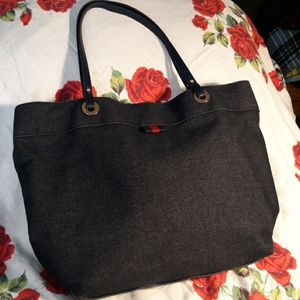 Tommy Hilfiger Large Dark Denim Tote Bag